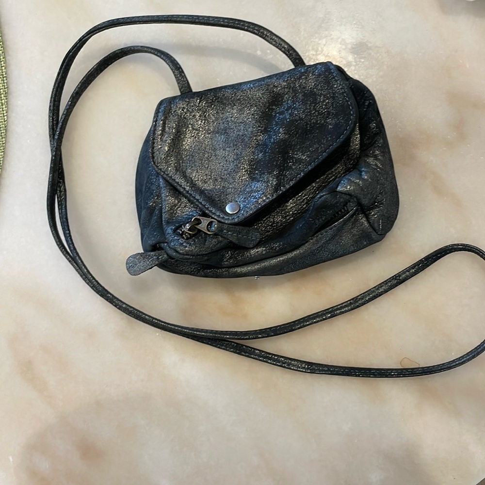 Distressed leather small Arza Design crossbody